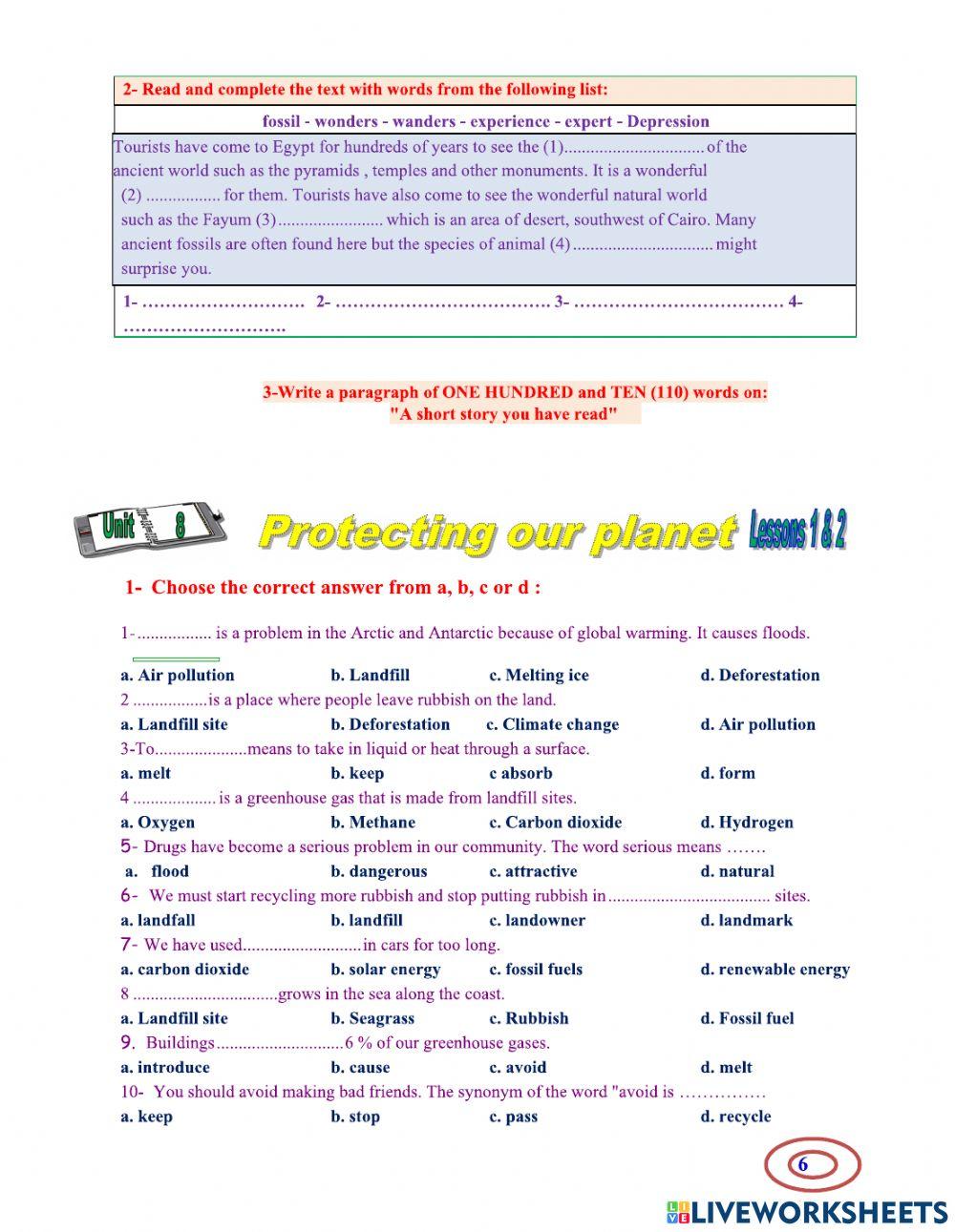 Grade 9 Question Bank second term 2021-2022