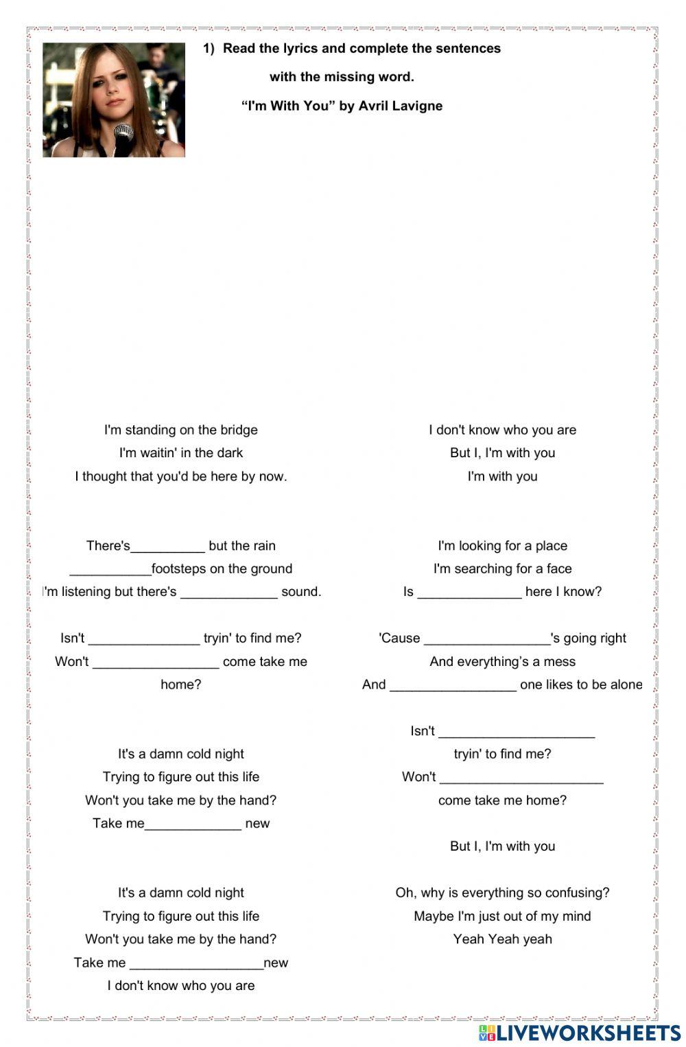 Song-“I'm With You”