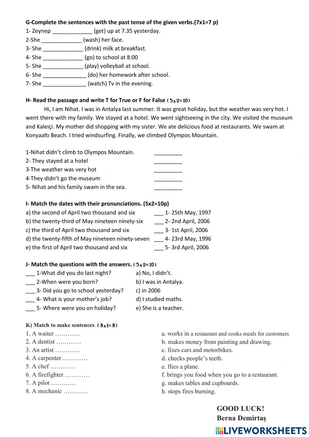 Exam study-6th Grade 2nd term 1st exam