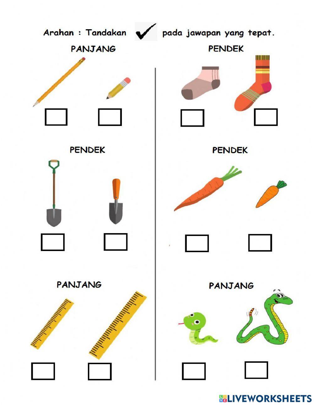 Objek panjang dan pendek