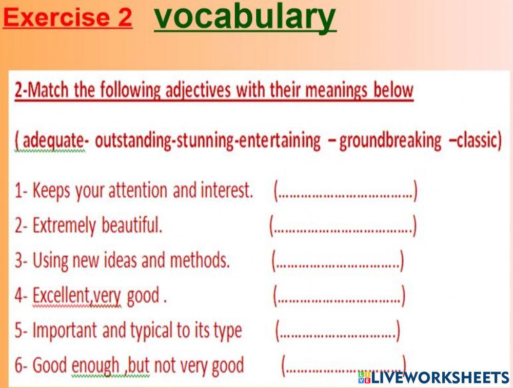 Eng.202(Unit 11- lesson 1)vocab