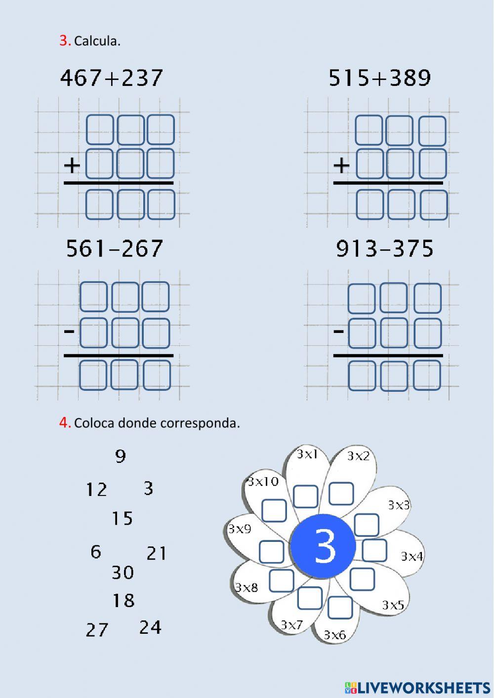 Cálculo y operaciones