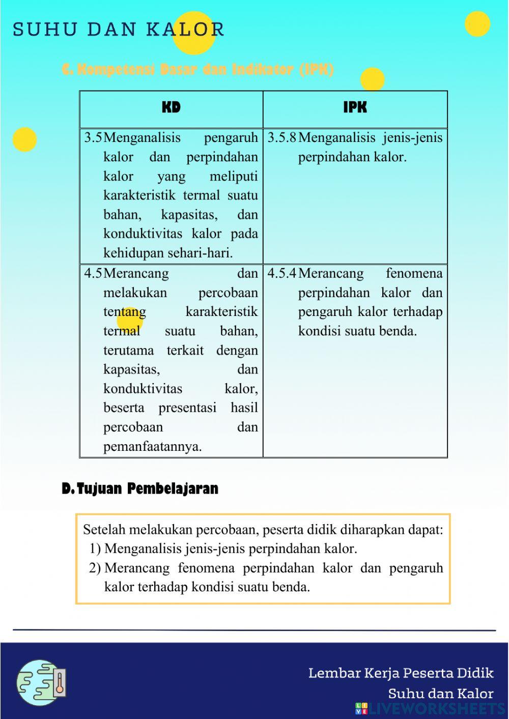 E-LKPD Suhu dan Kalor
