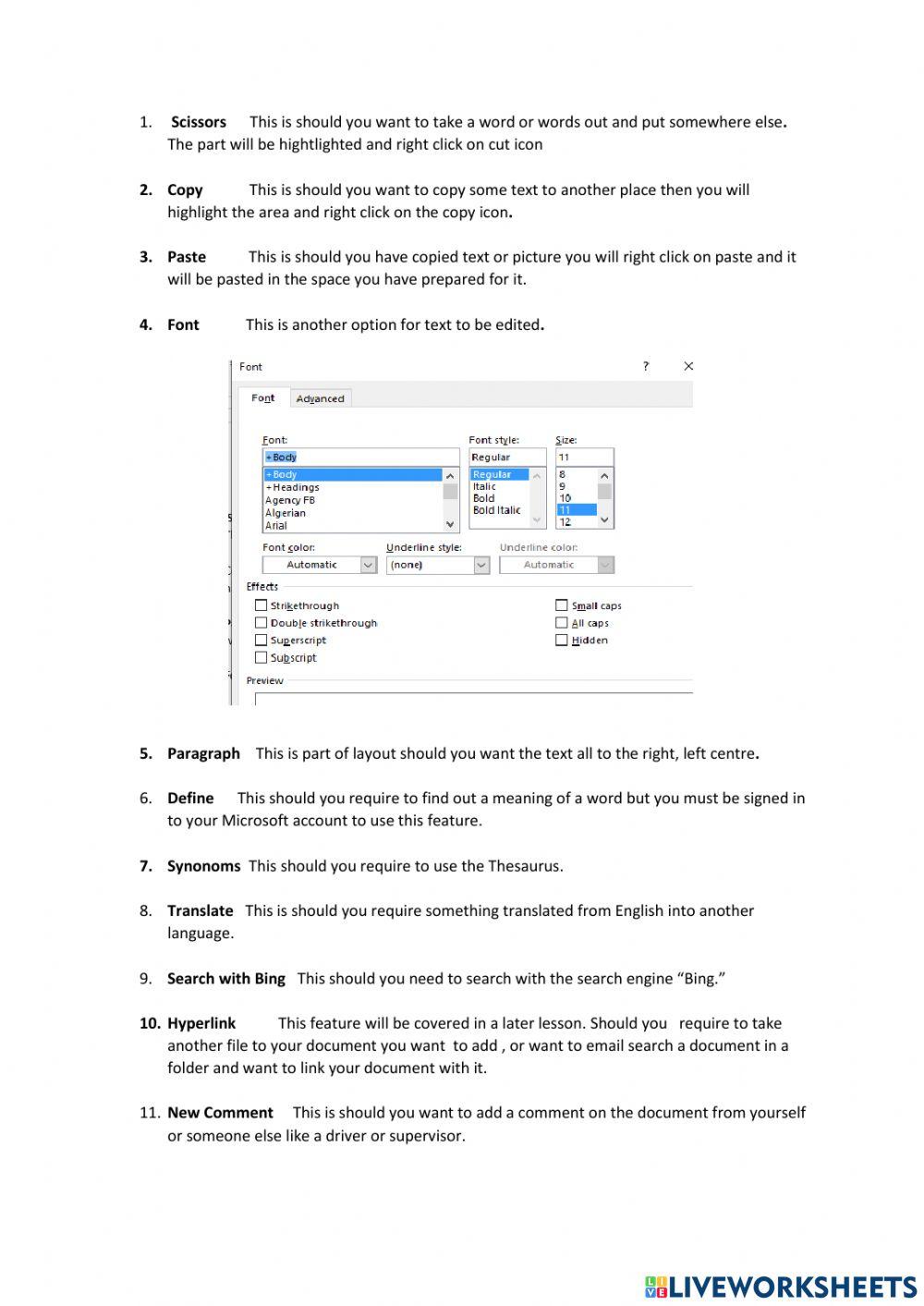 The Quick Access Tools