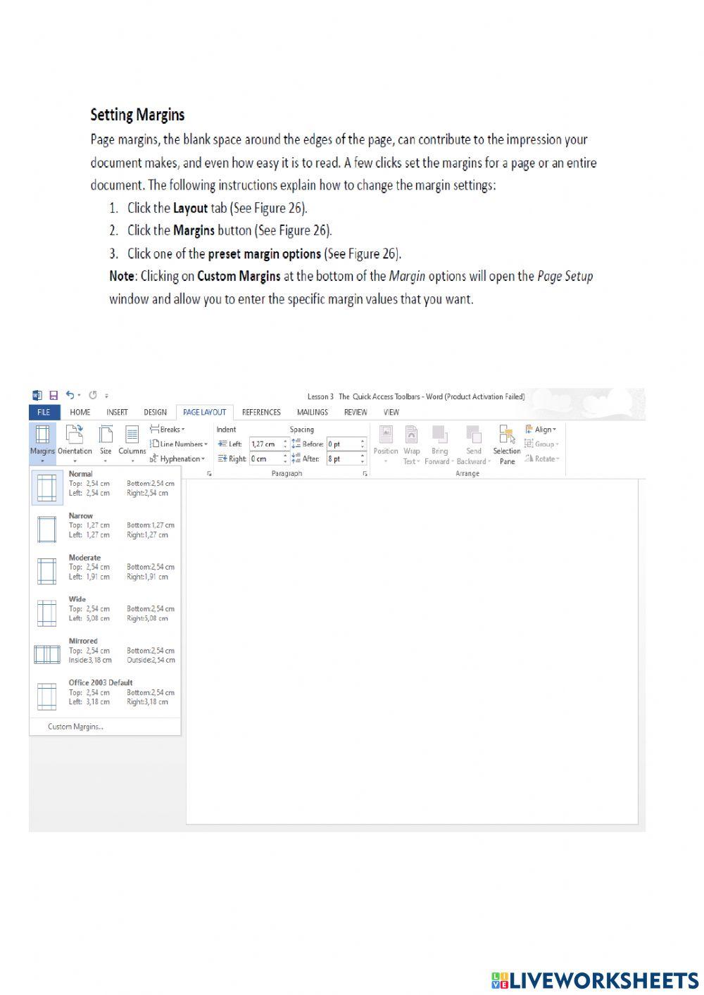 Lesson 4 Setting up a New Document