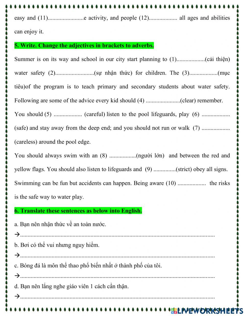 English 7-UNIT 13-ACTIVITIES