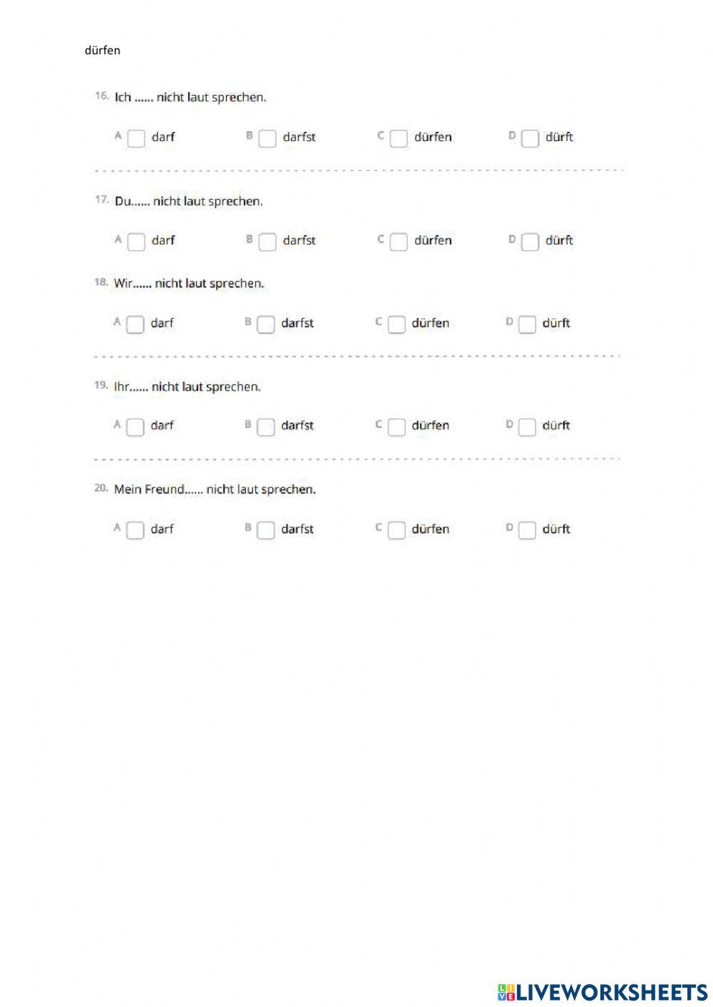 Dürfen - in der Schule