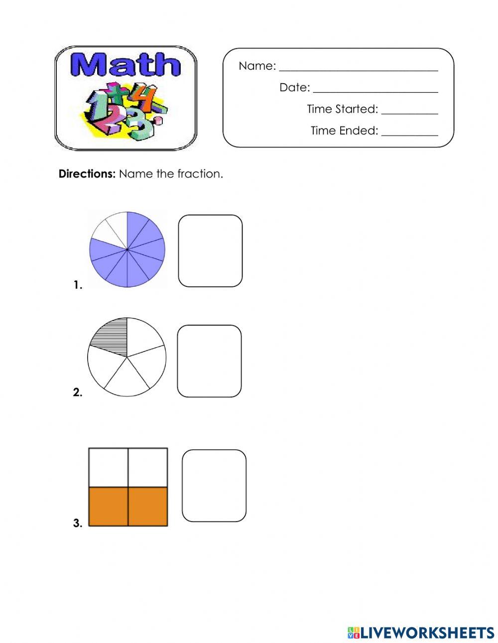 Fraction Worksheet