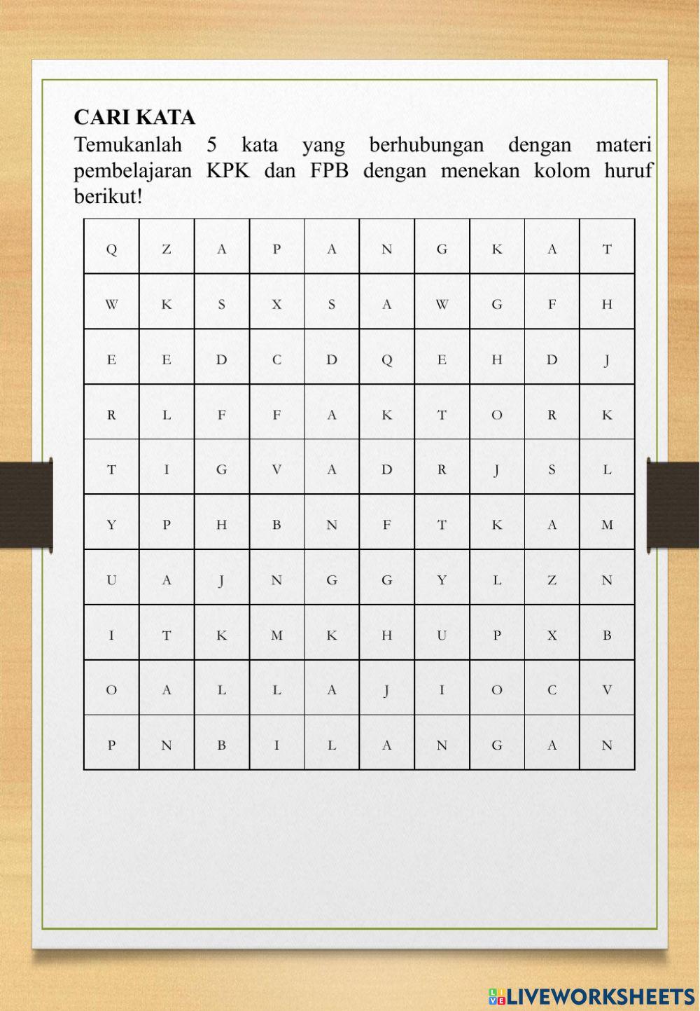 E-LKPD Matematika - KPK dan FPB