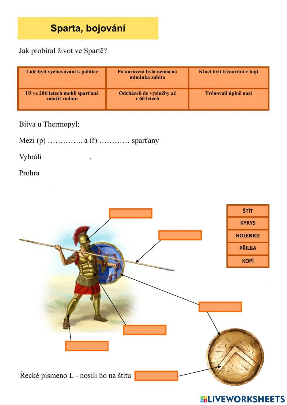 Řecko - Sparta, Thermopyly, válečník