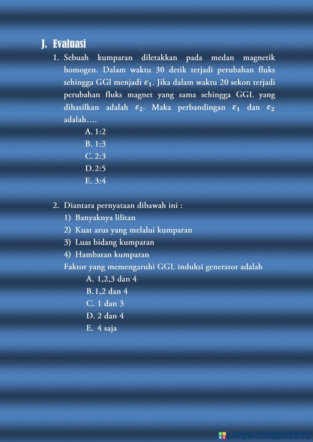 LKPD Induksi Elektromagnetik Kelas 12 Fisika
