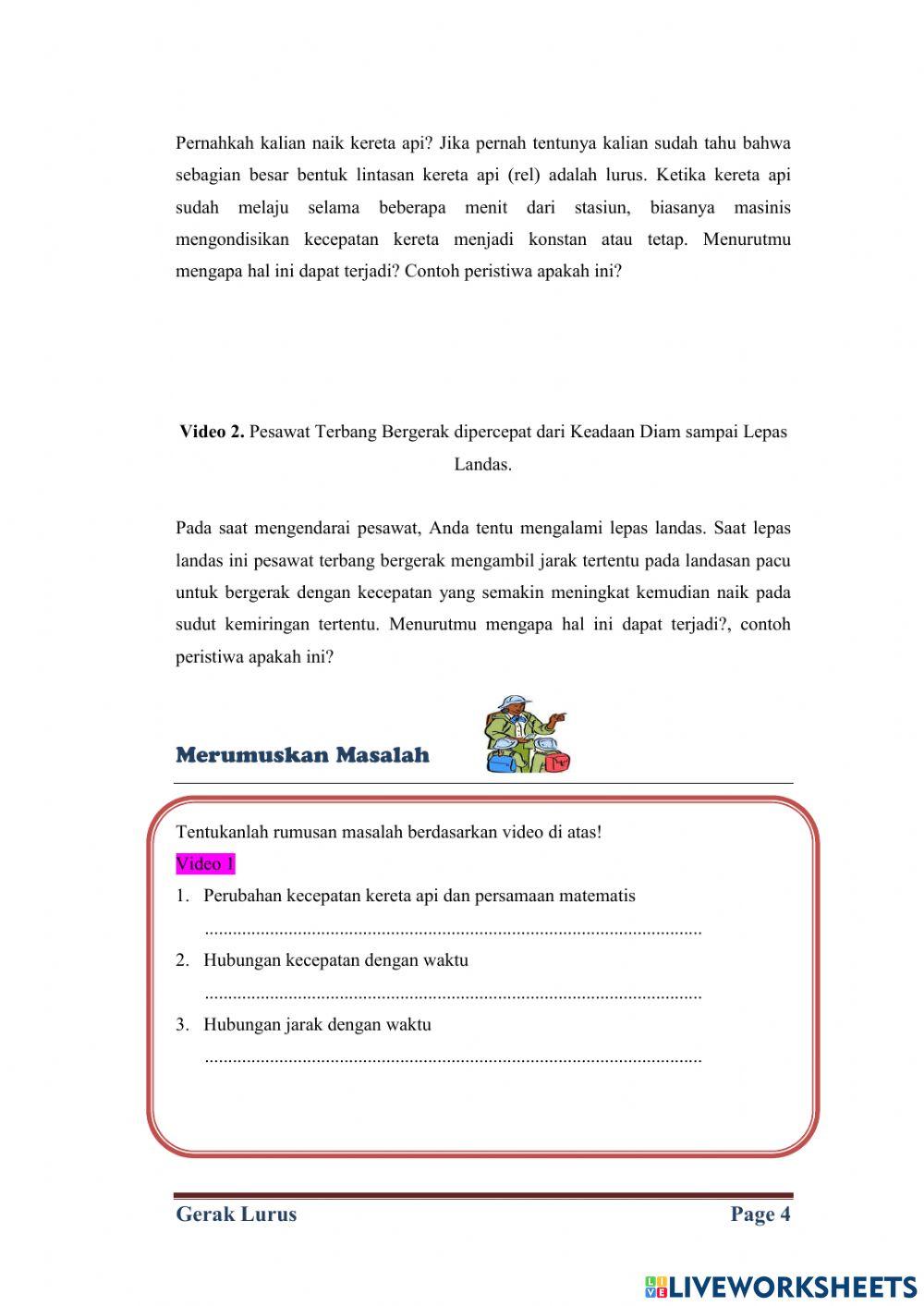 Lkpd Gerak Lurus