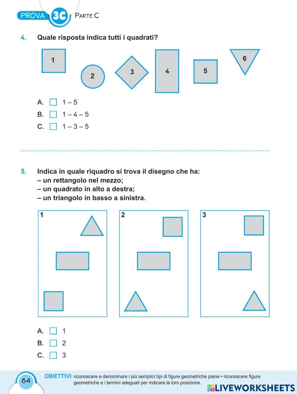 Invalsi: verifica figure e relazioni