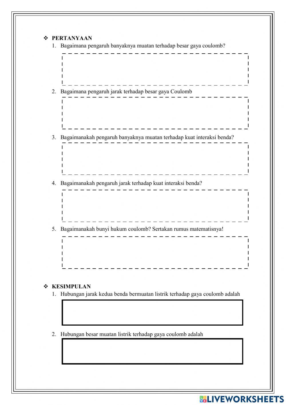 LKPD Listrik Statis SMA