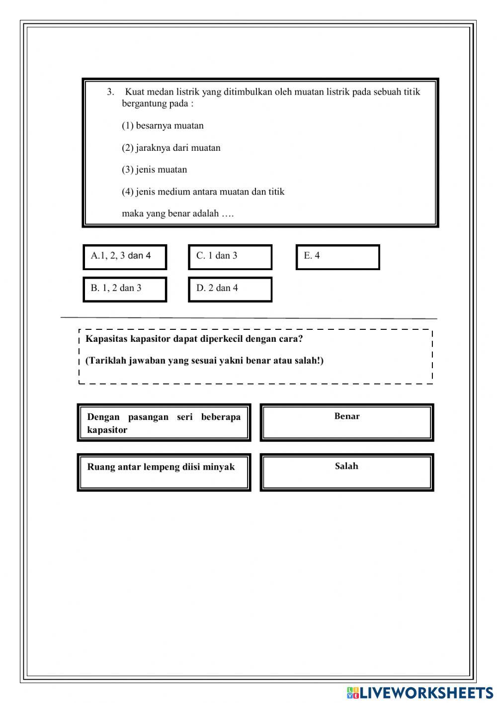 LKPD Listrik Statis SMA