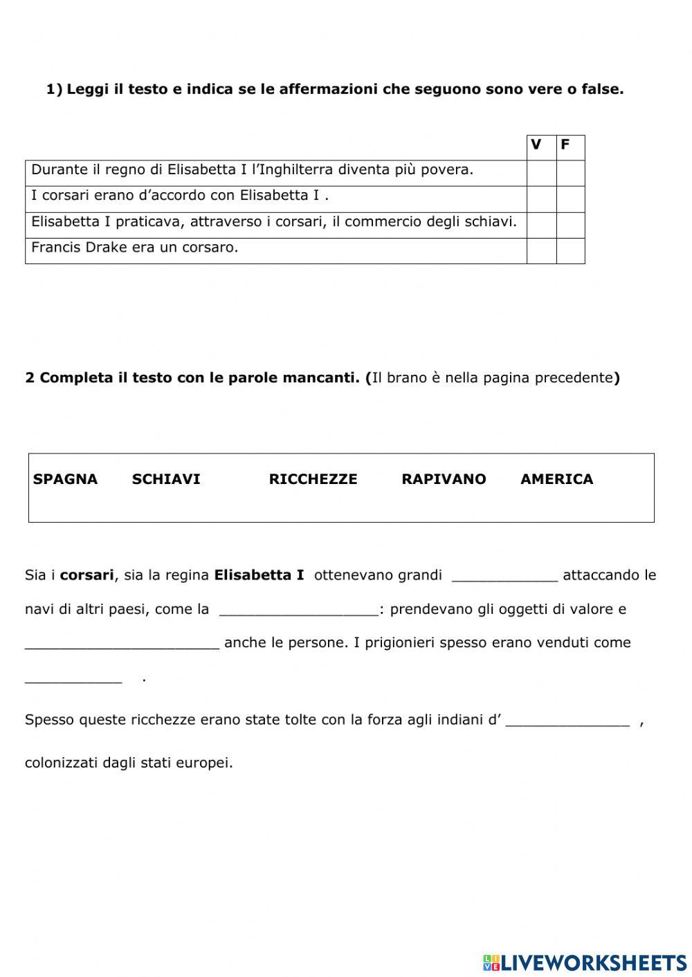 Elisabetta prima e i corsari