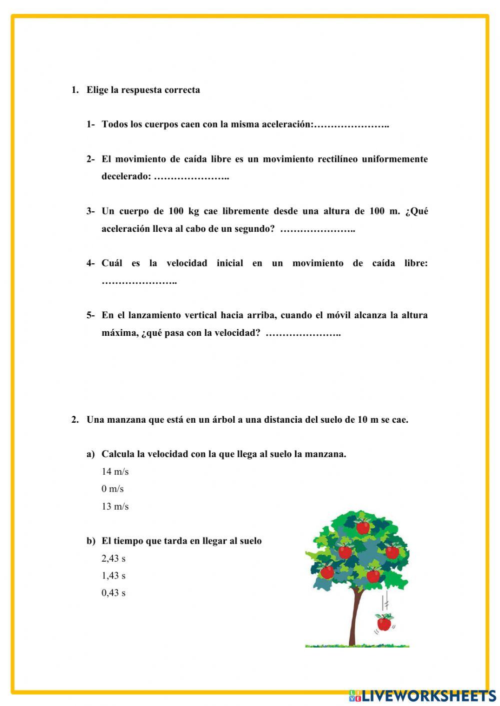 Caída libre y Lanzamiento vertical