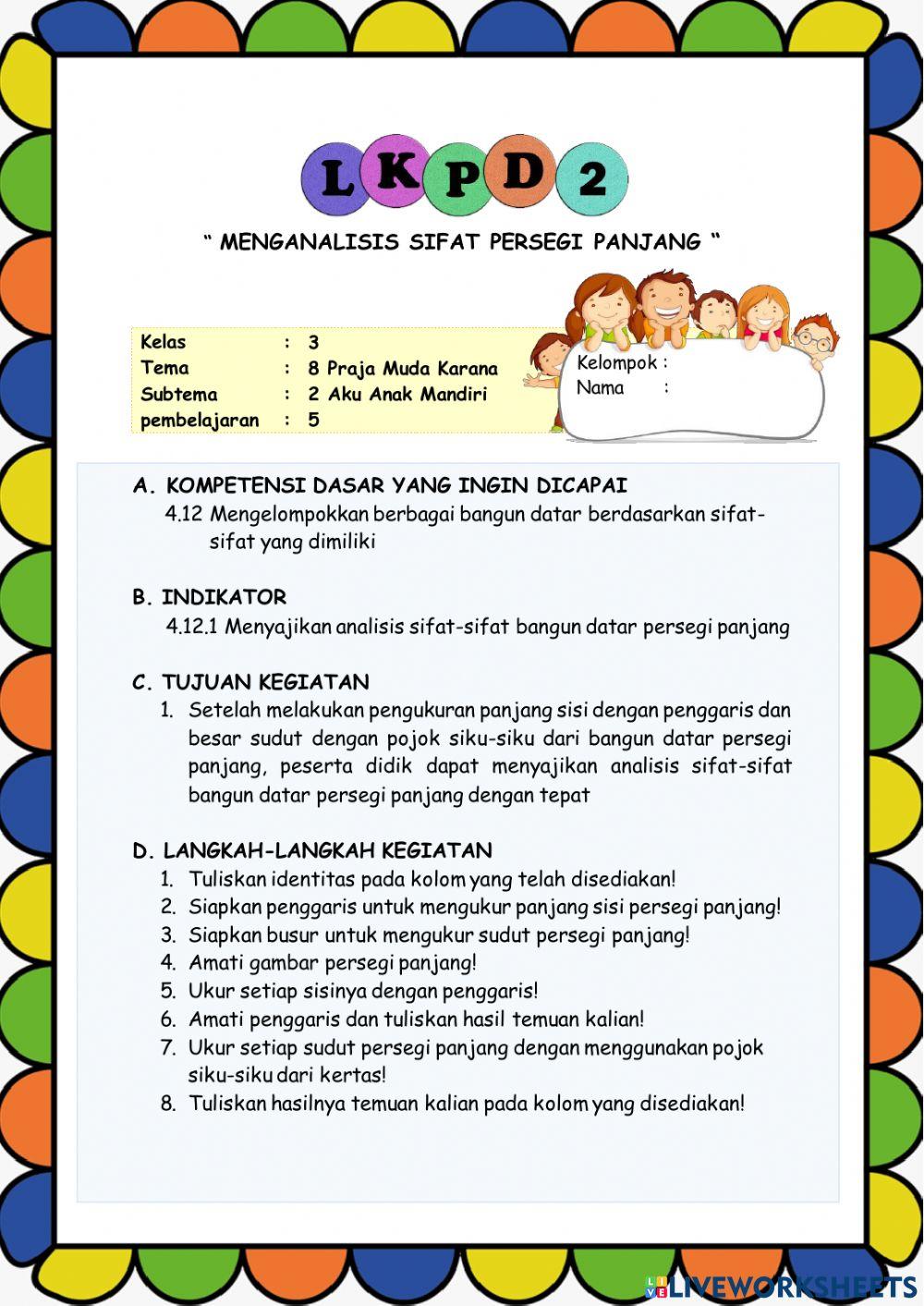 LKPD Tema 8 Subtema 2 Pembelajaran 5