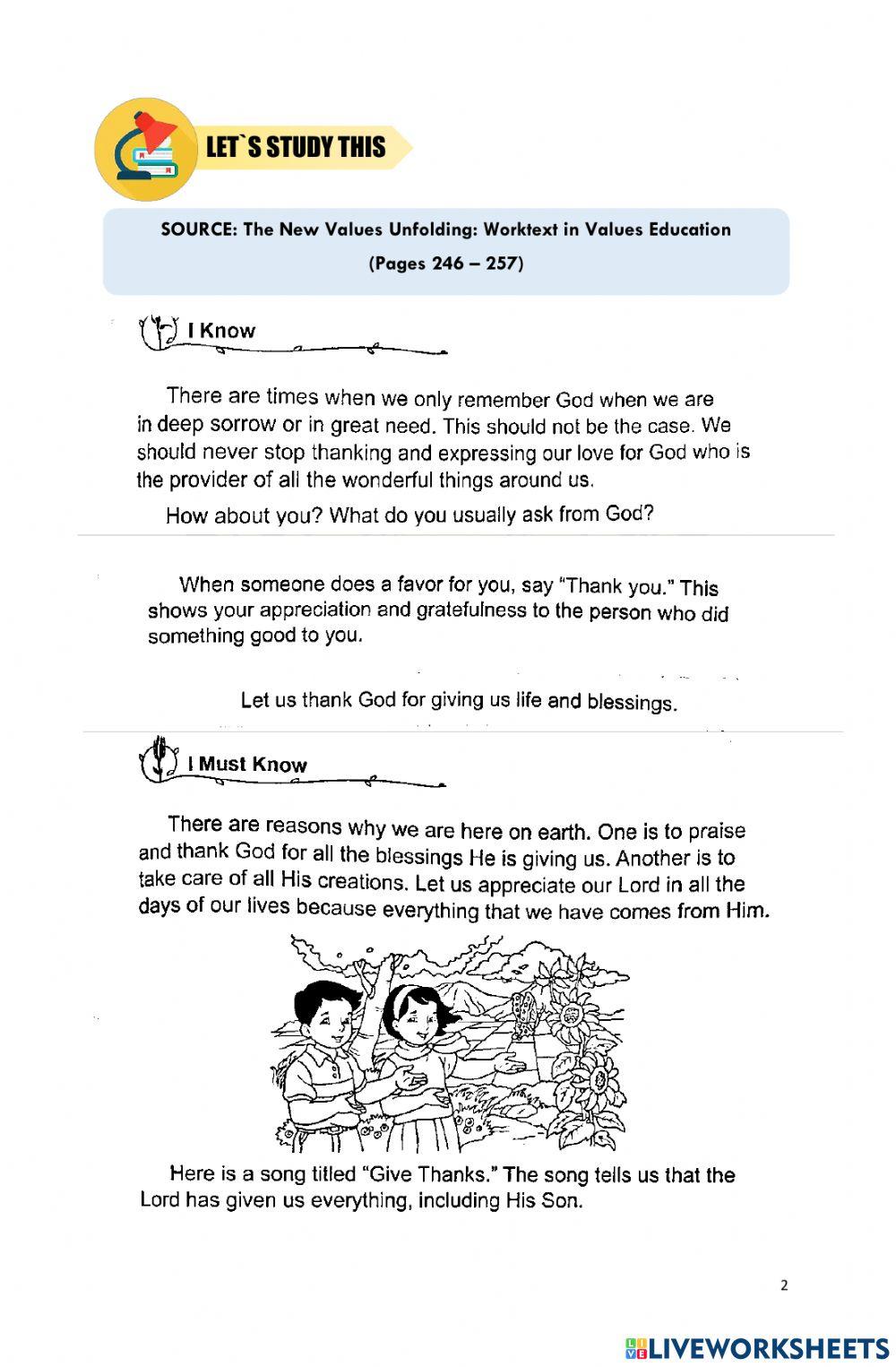 Q3W2-Lesson 16 - I Thank God for All His Blessings - ODL