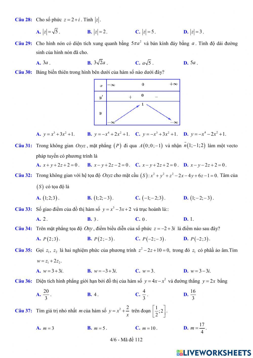 TNTHPT-MĐ-67-Đề ôn tập số 112