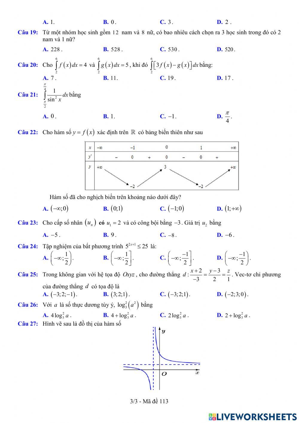 TNTHPT-MĐ-67-Đề ôn tập số 113