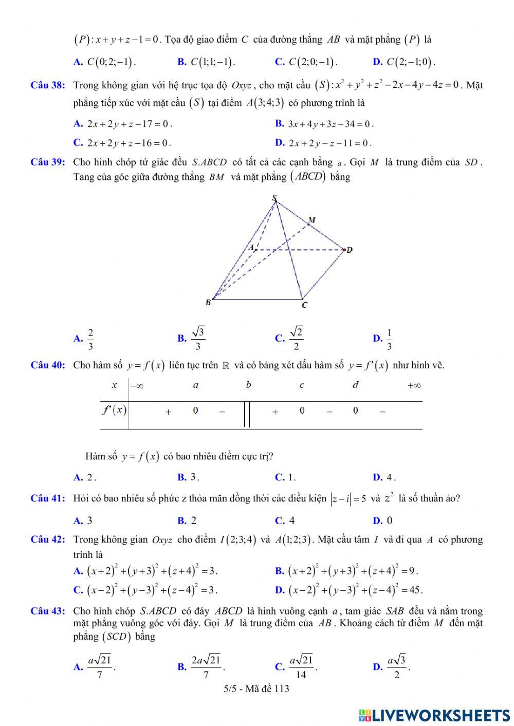 TNTHPT-MĐ-67-Đề ôn tập số 113