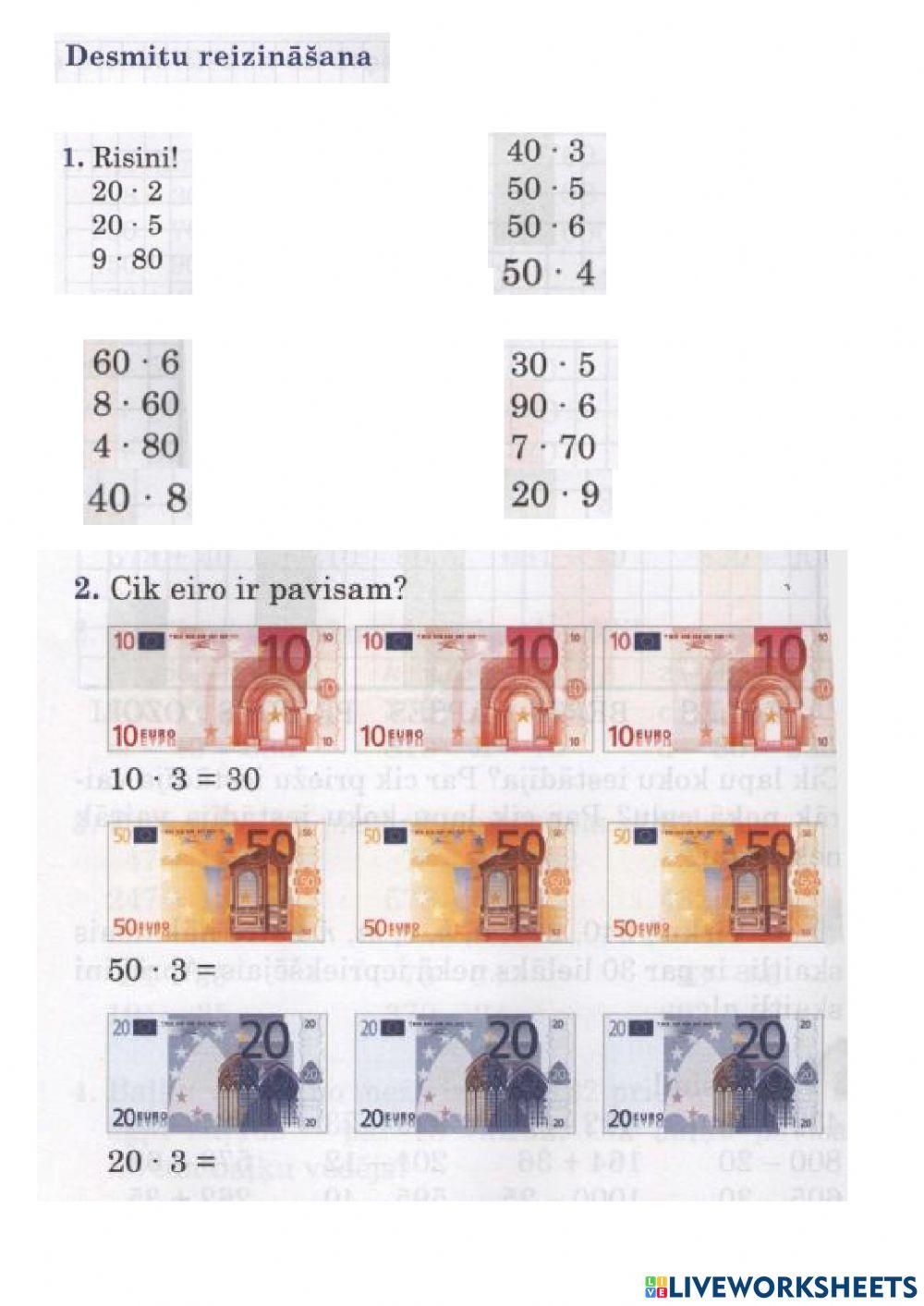 Desmitu reizināšana