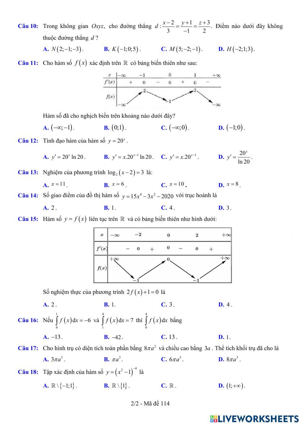 TNTHPT-MĐ-67-Đề ôn tập số 114