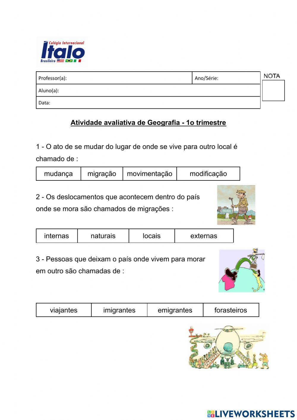 Fatores migratórios