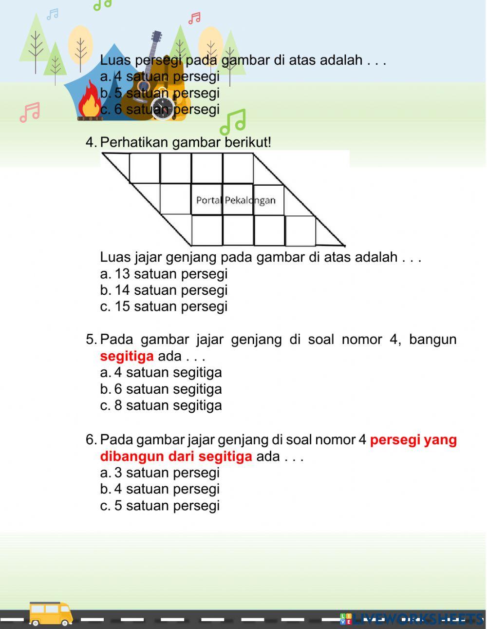 Mengenal & Menghitung Luas dengan Persegi Satuan