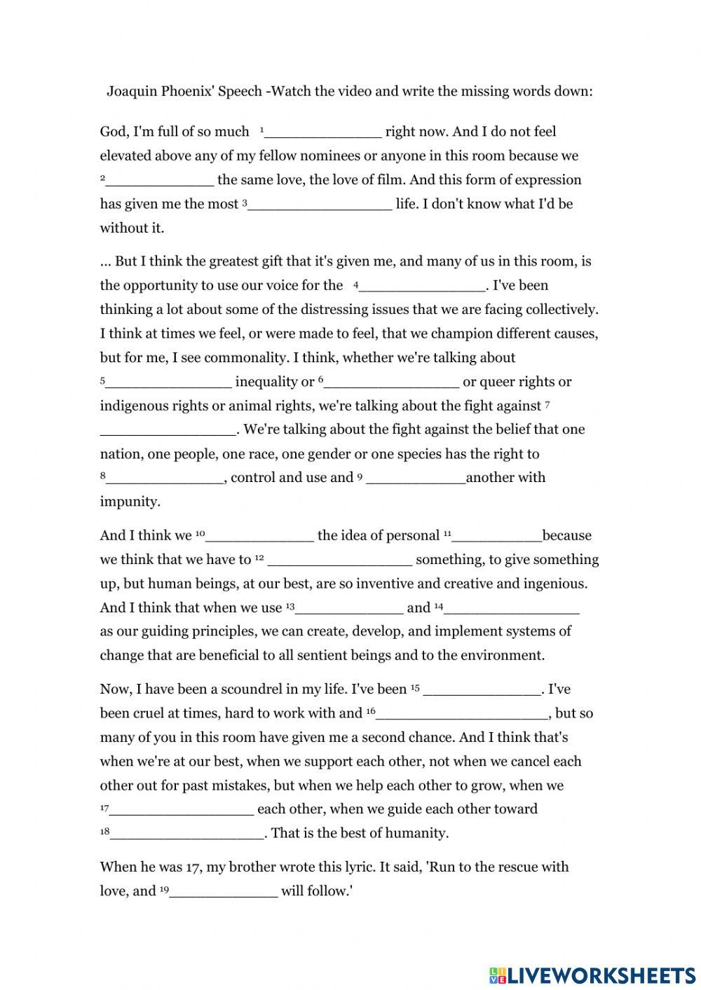 Joaquin Phoenix - Academy Awards 2020