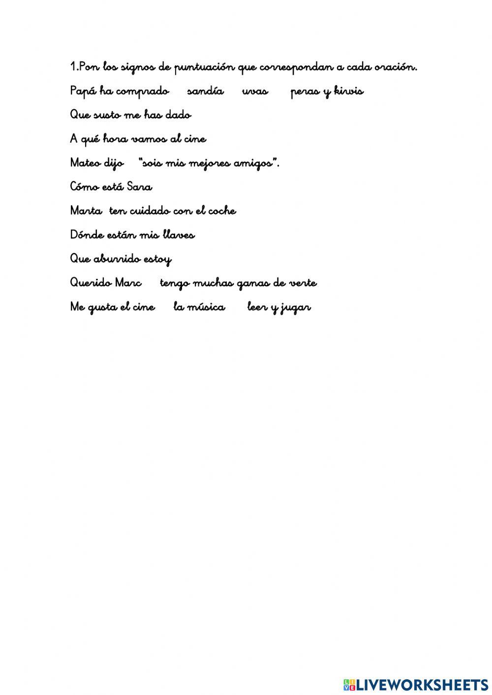 Signos de puntuación