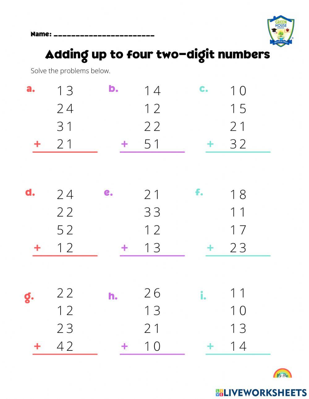 Addition - Math worksheet | Live Worksheets