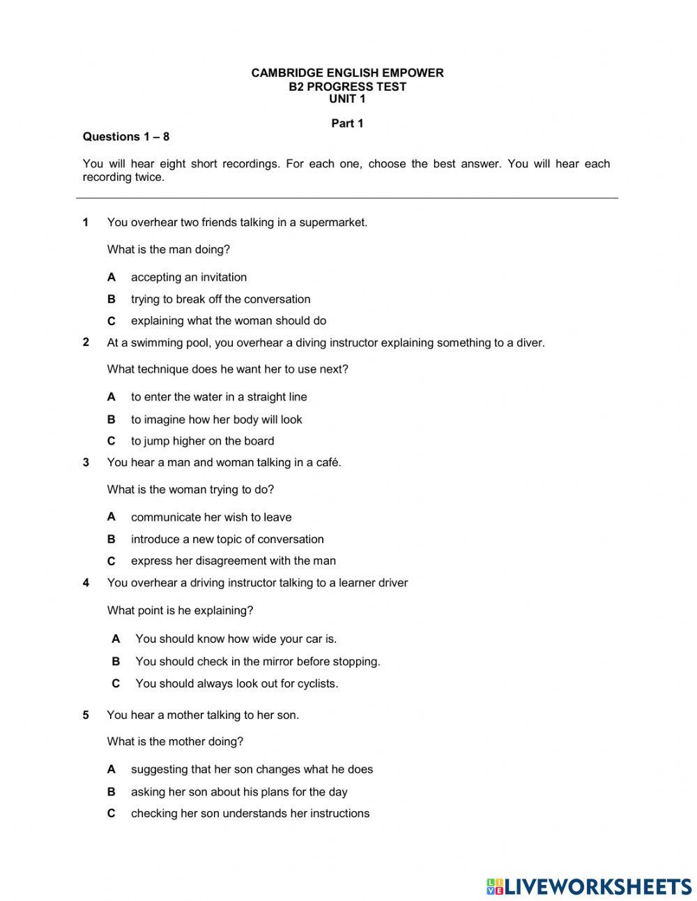 Cambridge engli free interactive worksheets 5323044