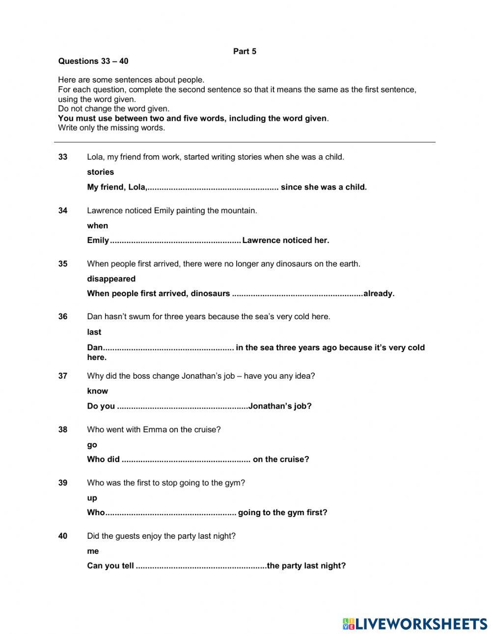 Cambridge English Empower B2 Unit Progress Test 1