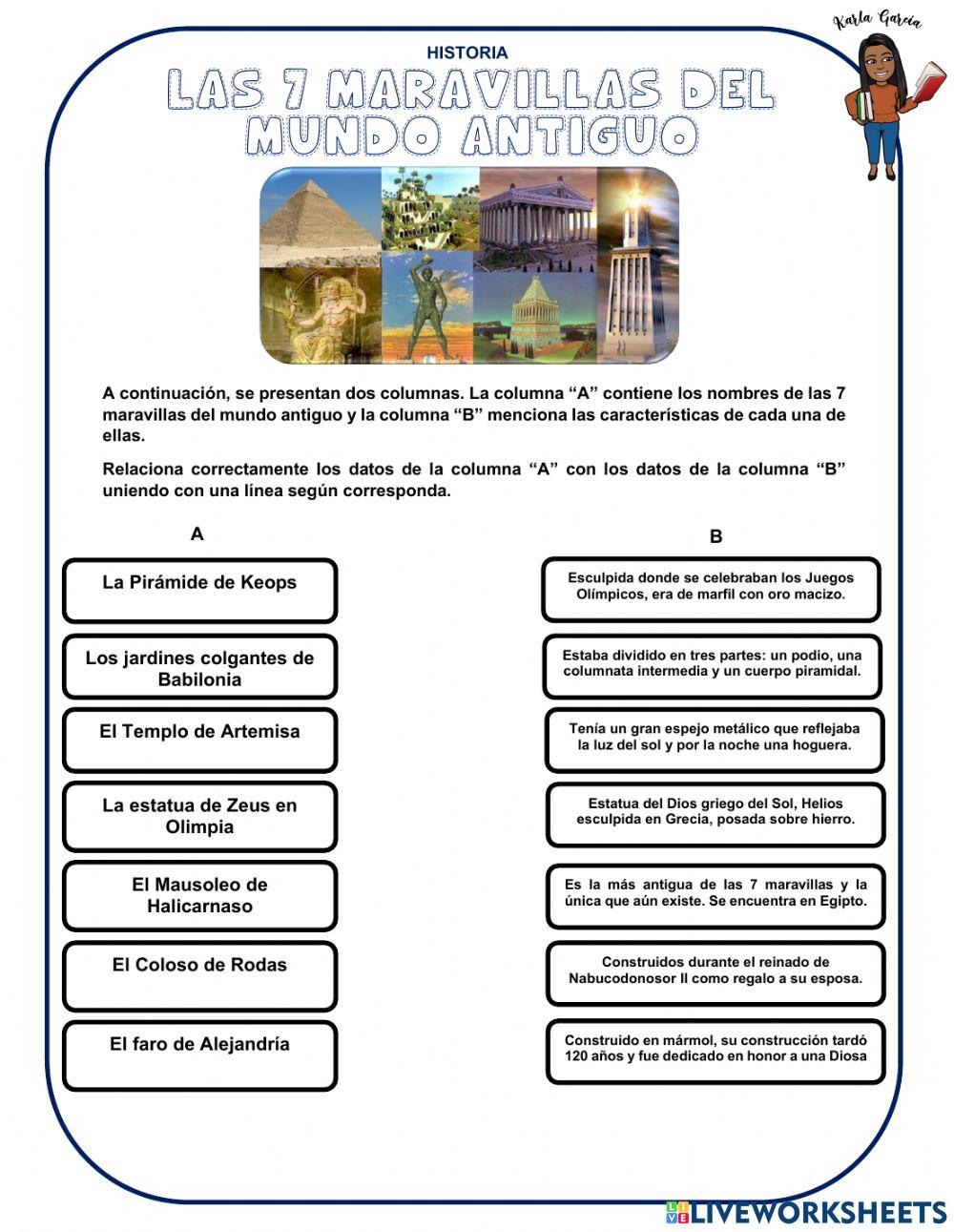 Las 7 Maravillas del Mundo Antiguo