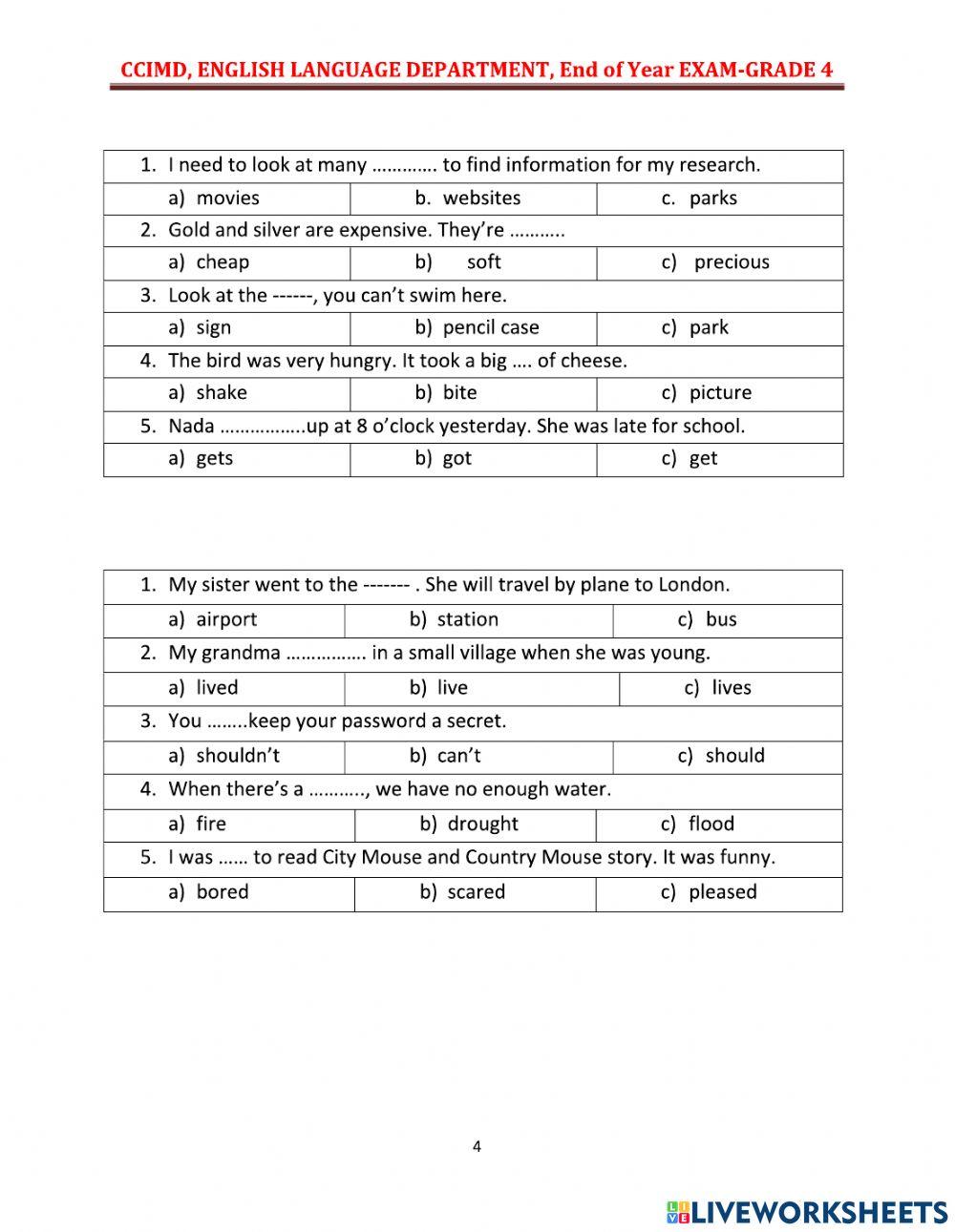 General Exercise (connect 4) second term
