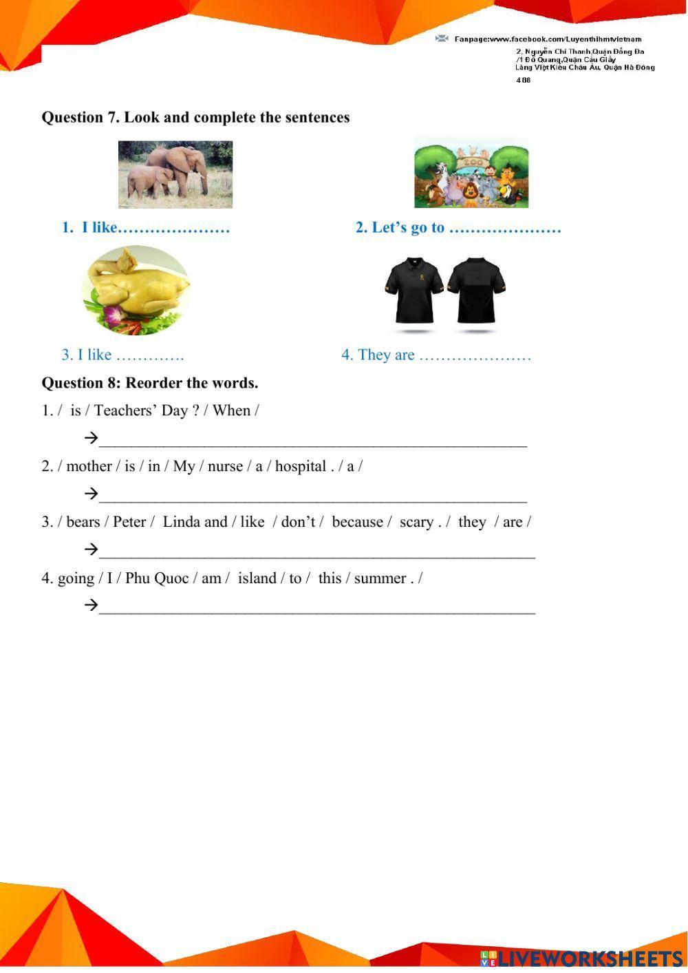 E4 ôn thi cuối kì 2 Test 2