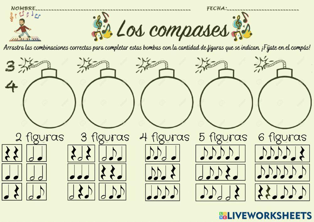 Compases y figuras musicales