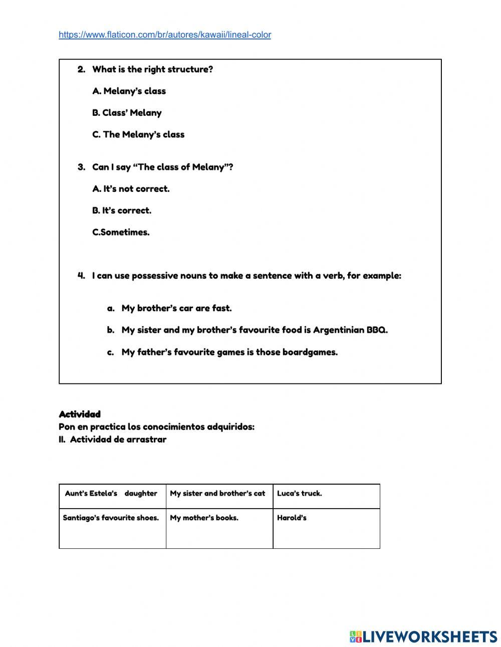 Possesive prono Free Interactive Worksheets 2017693