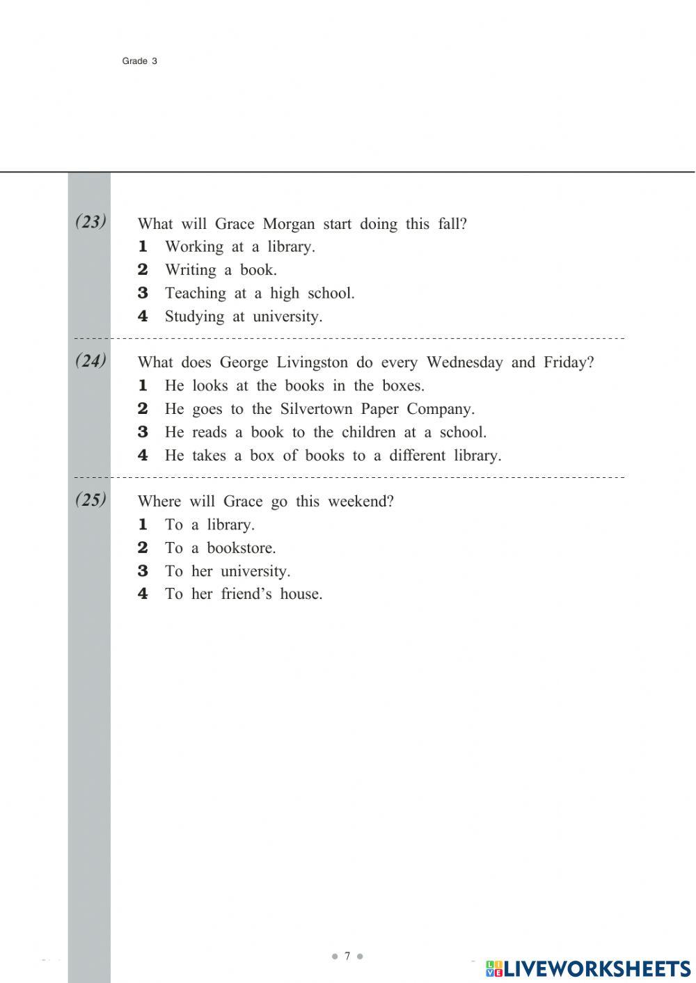 Eiken 3 2021-2 Reading