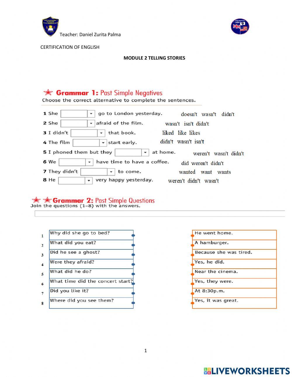TELLING STORIES-Module 2