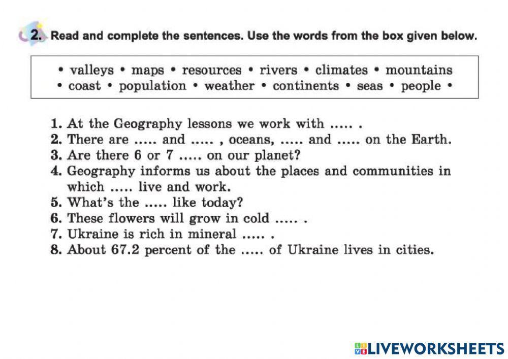 Geographical objects