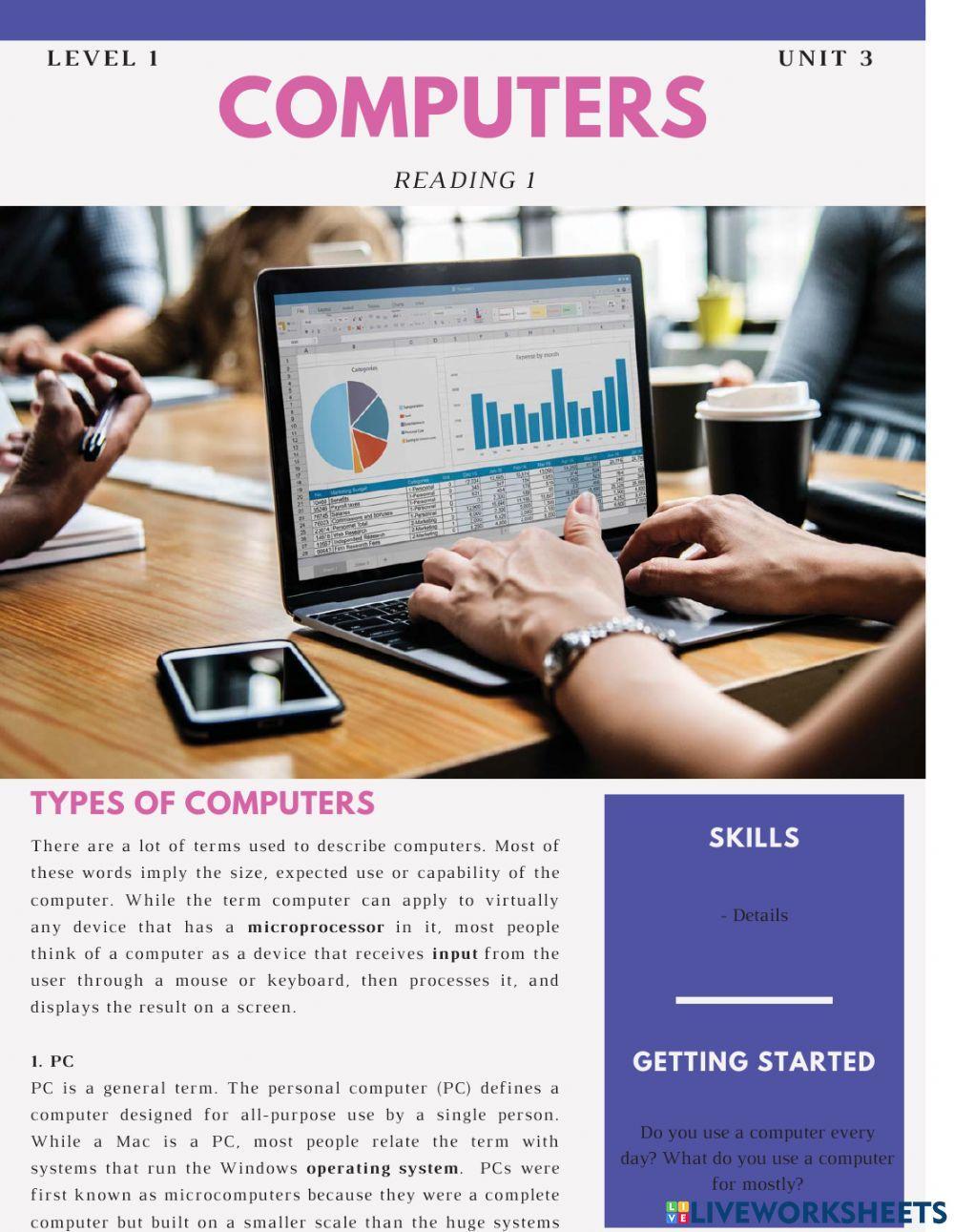 2022 Unit 3 reading 1 Types of computers