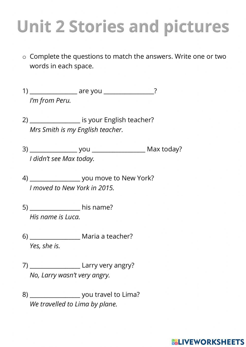 Question forms Past Simple