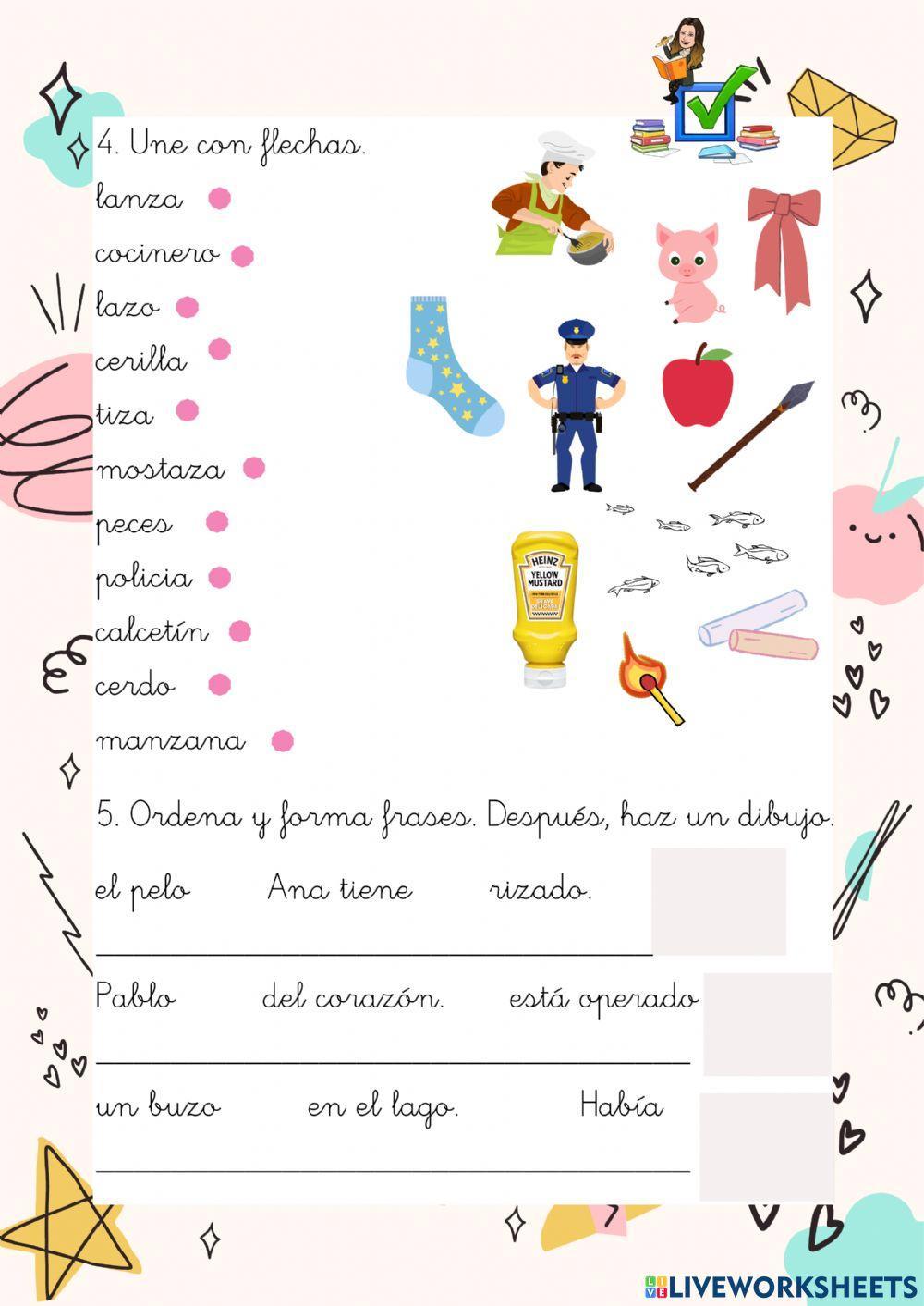 Palabras con za, zo, zu, ce, ci