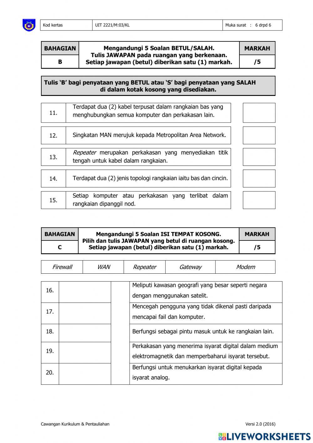 Uit 2221 kerja lapangan rangkaian