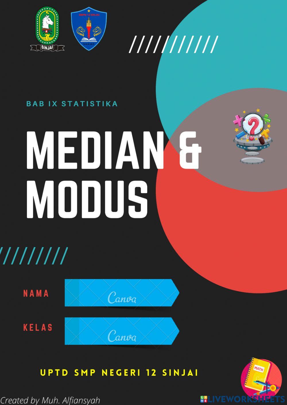 Median dan modus 1981024 muh alfiansyah live