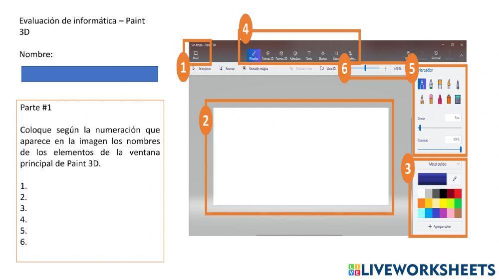 Evaluación Paint 3D