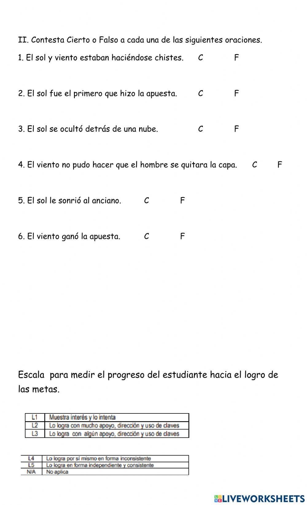 Audiolectura El viento y el sol